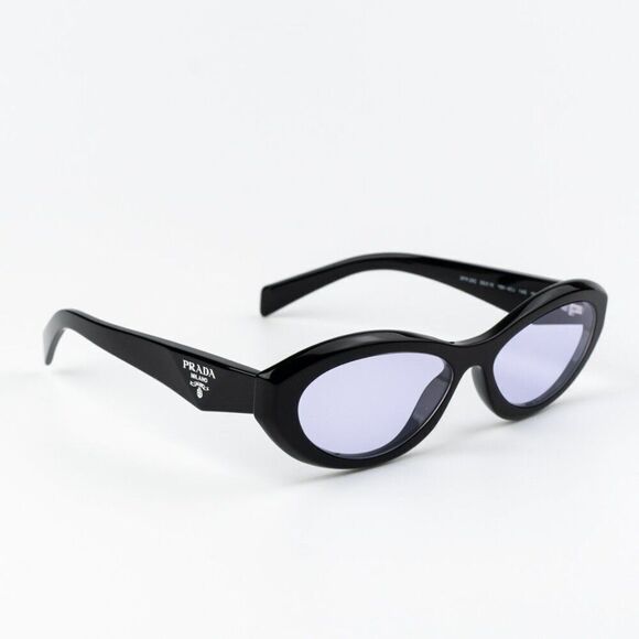 NEW Prada PR26ZS 16K40J Black Violet Oval Women Sunglasses PR 26ZS